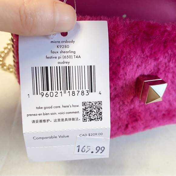 Kate Spade Audrey Shearling Micro Crossbody - Picture 8 of 11